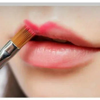 

mini makeup brush Mane with cover telescopic portable flat lip brush lipstick lip brush mini makeup