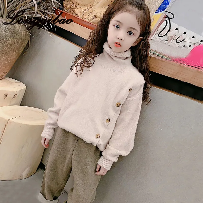 

Children's Clothing Girls Cashmere Sweater Autumn and Winter 2019 New Fashion Knit Sweater Winter Clothes for Big Girls