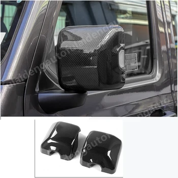 

For Jeep Wrangler JL 2018 2019 Carbon fiber ABS Chrome Side Wing Rearview Mirror Cover Trim Car styling accessories