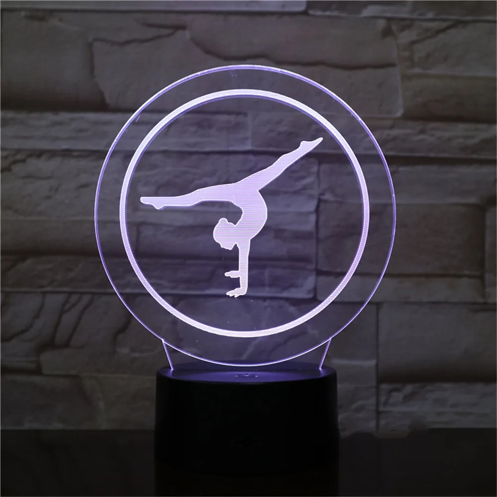 

Gym Gymnast 3D Visual Lamp Colors Change Optical Illusion Touch Table Desk LED Night Light Kids Gifts Home Decoration