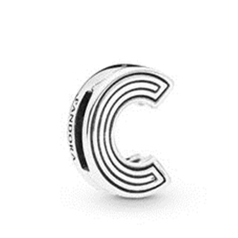 Прямая поставка DIY подходит Pandora талисманы браслет Алфавит буквы Шарм 925 пробы Серебро Бусина буква Изготовление ювелирных изделий