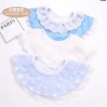 INS 360 градусов детские нагрудники с кружевной каймой чистый белый Детский фартук нагрудник вращающийся Водонепроницаемые Детские нагрудники и салфетки для отрыжки Детские Двусторонние нагрудники