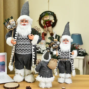

30/45/60cm 1Pcs Doll Santa Claus Snowman Christmas Tree Pendants Hanging Ornaments New Year Xmas Decor Home Party Decoration