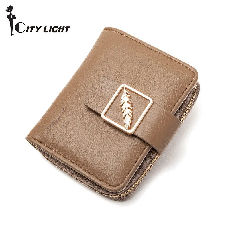 

Brand Organ Designer High Capacity Women Short Wallets Pu Leather Zipper Coin Card Holder Ladies Purse Small Wallet Female