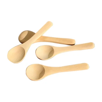 

100Pcs Mini Nature Wooden Home Kitchen Cooking Spoons Tool Scooper Salt Seasoning Honey Coffee Spoons