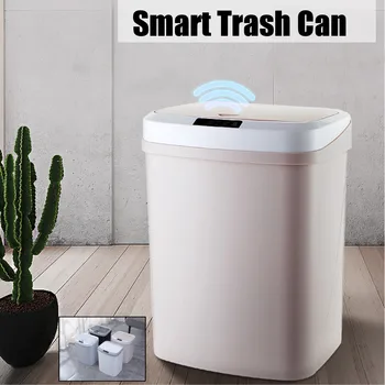

15L Intelligent Induction Automatic Trash Can Smart Sensor Home Living Room Bedroom Kitchen Dustbin Storage Barrels Rubbish Bin
