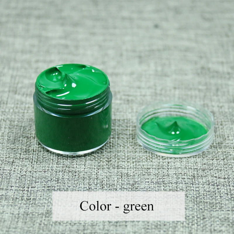 Crema de piel pintura para zapatos, colorante para bolsa, sofá, de coche, rascador, 30ml, de cuero verde, para por números| - AliExpress