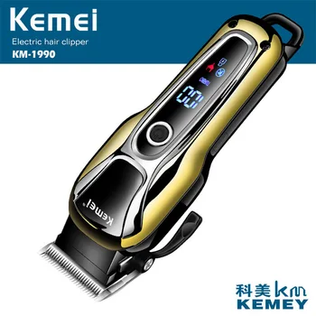 

Kemei 1990 Professional Hair Clipper Rechargeable Hair Trimmer Electric Razor for Men Hair Cutting Machine Haircut Accessories