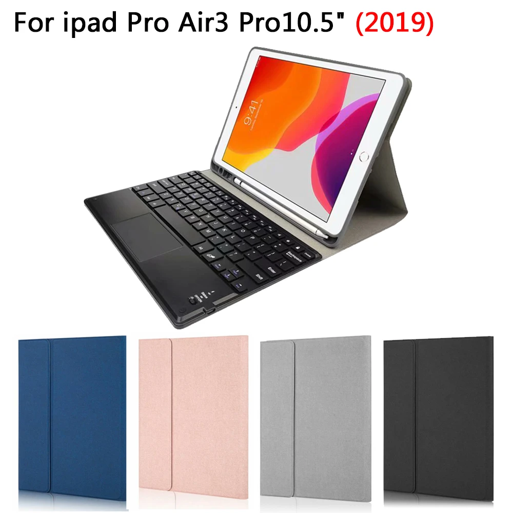 

American Keyboard For ipad Pro Air 3 10.5Inch Tablet Bluetooth Keyboard Magnetic Adsorption and Detachable Keyboard Leather Case