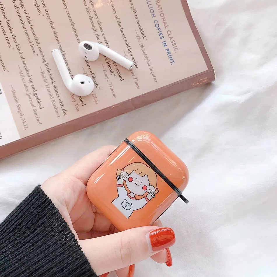 455D2 Bluetooth беспроводной Чехол для наушников для Airpods 2 чехол Роскошный Мраморный чехол для наушников для Apple Air Pods Earpods цветочный кольцевой ремешок - Цвет: 455D2