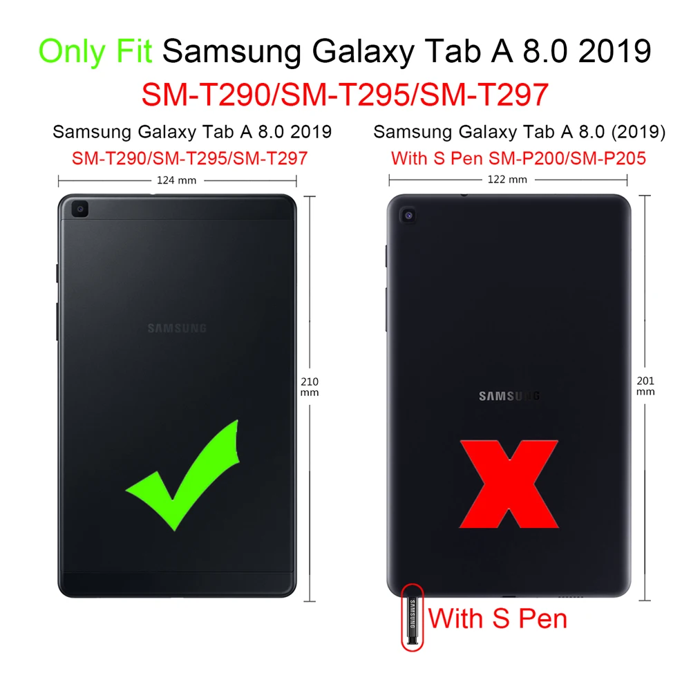Противоударный силиконовый гибридный Чехол-подставка для планшета samsung Galaxy Tab A 8,0 SM-T290 SM-T295 T290 T295 чехол