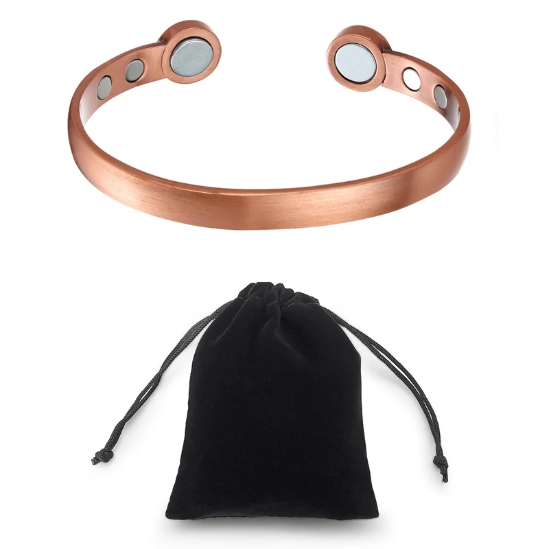 Bracciale in rame puro - Bracciale curativo - Bracciale rigido in rame - Fatto a mano in Nepal - Ideale come regalo - Italia