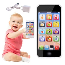 Развивающие игрушки мобильный телефон с светодиодный английский мобильный телефон Chrismtas Детские Подарки Развивающие игрушки для малышей