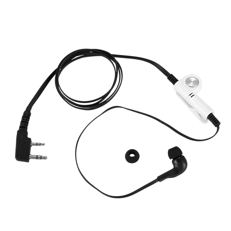 Radio Earpiece 2 Pin Noodle Style Earbud K Plug For Baofeng Uv5R Bf-888S Uv5R