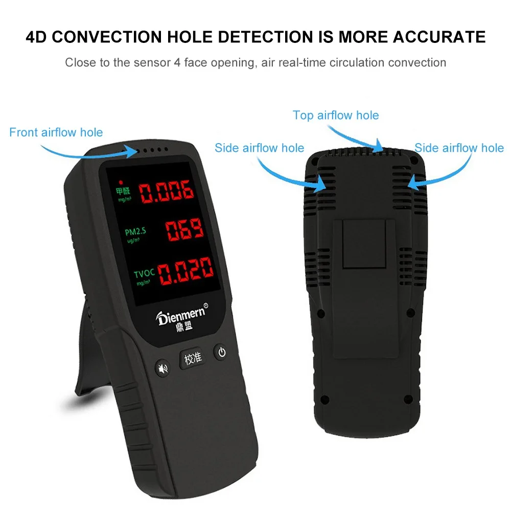 HCHO PM2.5 детектор tvoc измеритель формальдегида комнатный детектор качества воздуха экологический детектор формальдегида зарядка через usb