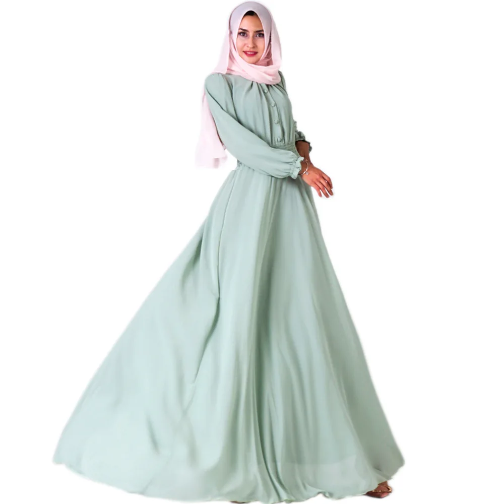 Модное роскошное шифоновое исламское платье, Турецкая женская одежда, Абая для женщин, тонкое, Абая, Саудовское платье, мусульманское