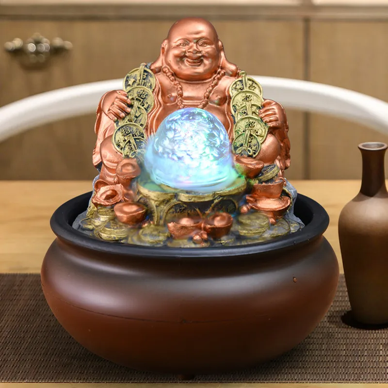Будда украшения для фонтана в помещении настольное украшение Rockery Lotus Feng Shui