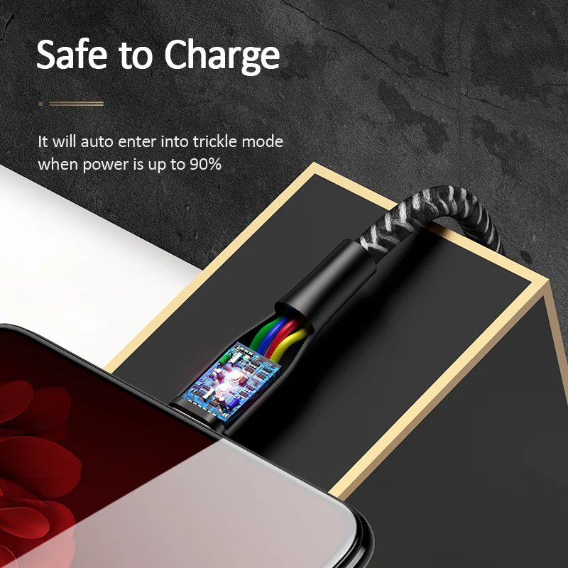 USAMS Micro USB кабель 1 м 2 3 для Xiaomi Redmi зарядное устройство передачи данных Android Microusb
