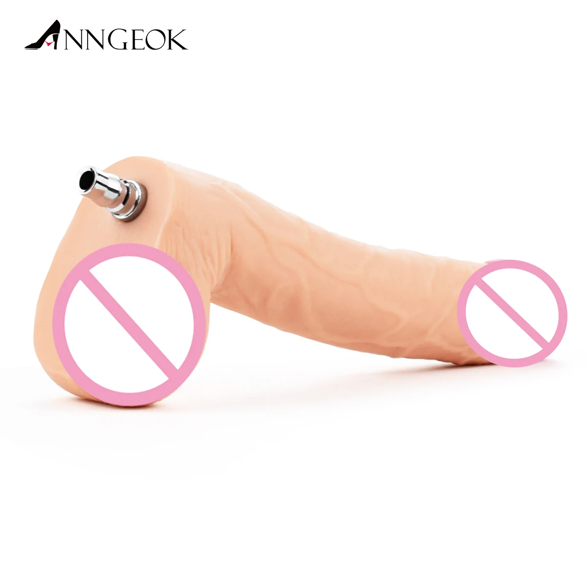Big Flesh Dildo for ANNGEOK Metal Sex Machine Men Realistic Peins Love Machine Gun Attachments Sex Toy for Women AN-R13