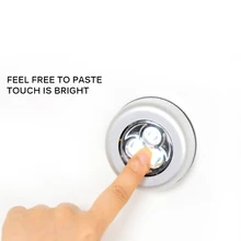 3 светодиодный s Шкаф Свет сенсорный датчик света светодиод ночник кухонный шкаф для спальни Беспроводной магнитный коридор, лестница лампы