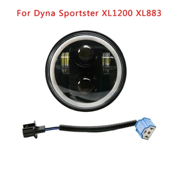 

5-3/4" 1x LED Motorcycle For Dyna Sportster XL1200 XL883 Pure White 6000K