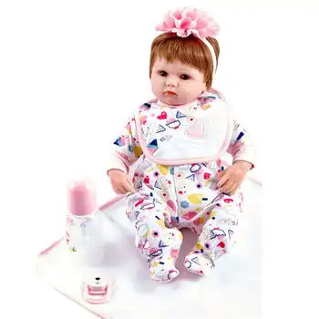 

45cm Limited Collection Reborn Baby Doll Newborn Doll Real Lifelike Silicone Reborn Baby Dolls Toddler Girls Gift