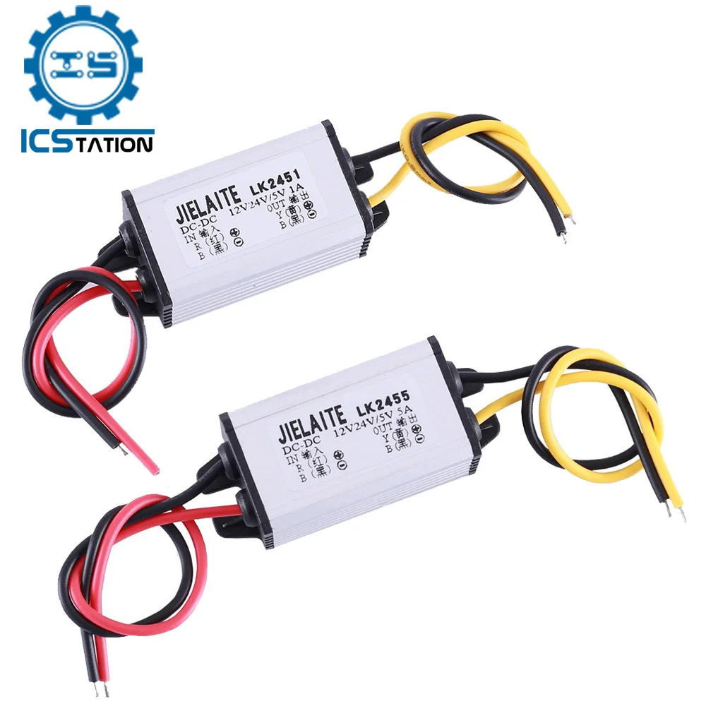 12V 24V до 5V 1A 5A DC-DC Шаг вниз понижающий преобразователь 5W 15W Напряжение регулятор