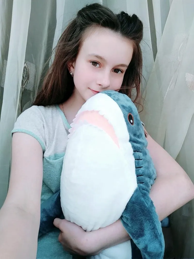 80-138 см большая забавная мягкая плюшевая игрушка Акула, подушка, кукла, животное, подушка для чтения, Успокаивающая подушка, подарок для детей, подарок на день рождения