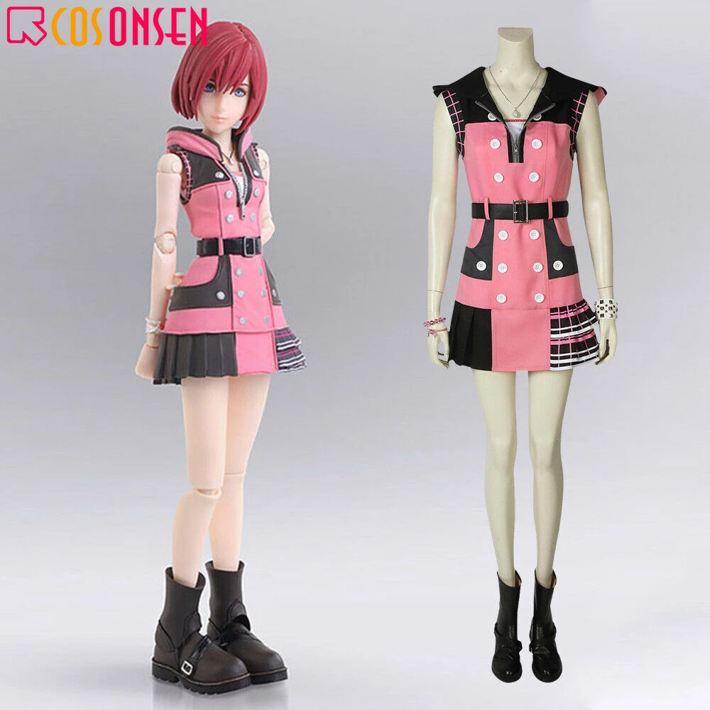 アニメゲームキングダムハーツ3ドリームドロップディスタンスコスプレカイリ王女のハート衣装大人ハロウィンパーティードレスcosplayonsen 映画 テレビ衣装 Aliexpress