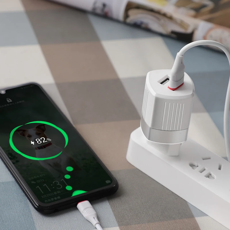 HOCO C55A, 20 шт./лот,, 5 В, 2,4 А, USB зарядное устройство для iPhone 11 Xs Max, евро вилка, настенное зарядное устройство, адаптер для samsung, Xiaomi, huawei