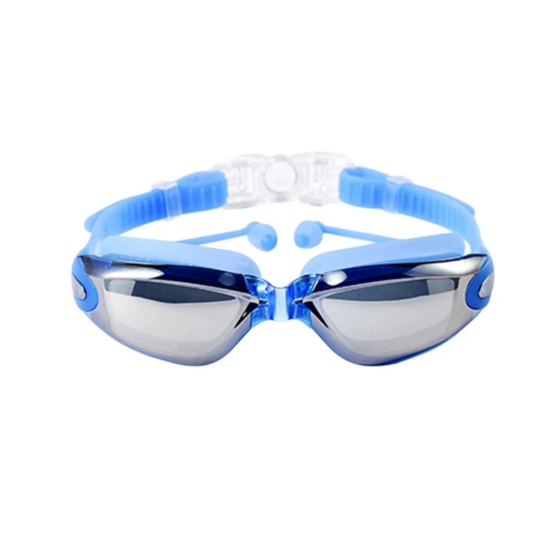 Three Sets High-Definition Waterproof Anti-fog Swimming Goggles Men Women Big Box Goggles Swimming Cap+ Earplugs Nose Clip Suit