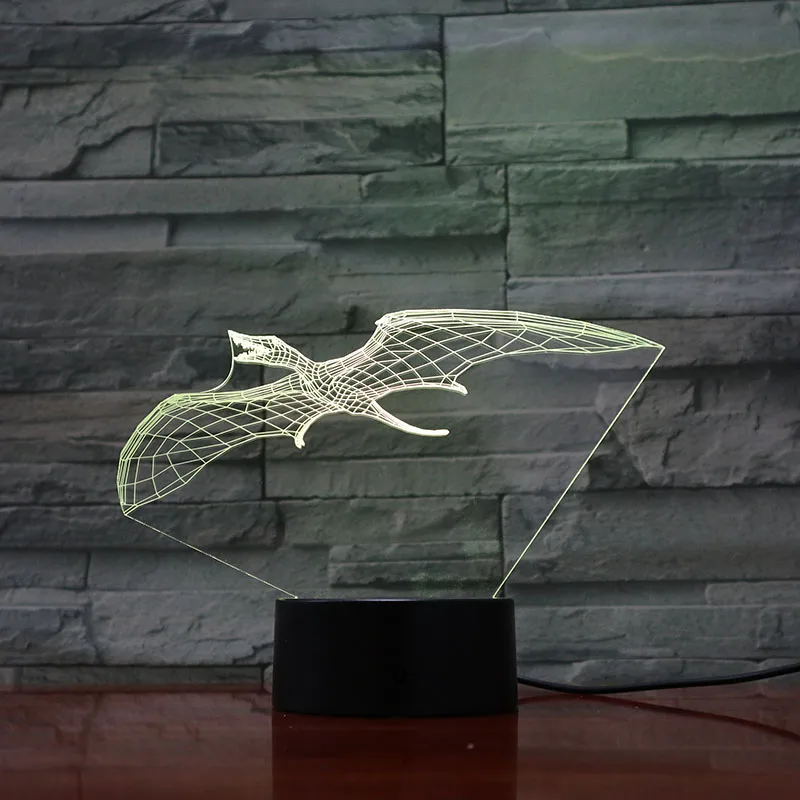3D-1267 Летучая Мышь Дизайн 3D лампа ночник USB/батарея работает Led ночник лампа визуальный световой эффект прекрасный подарок