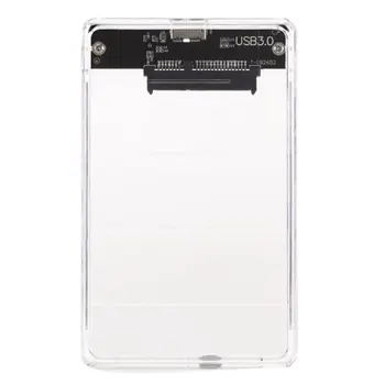 

USB3.0 Mobile Hard Disk Box 2.5 inch Transparent USB3.0 HDD Case Tool Free UASP Hard Drive Enclosure