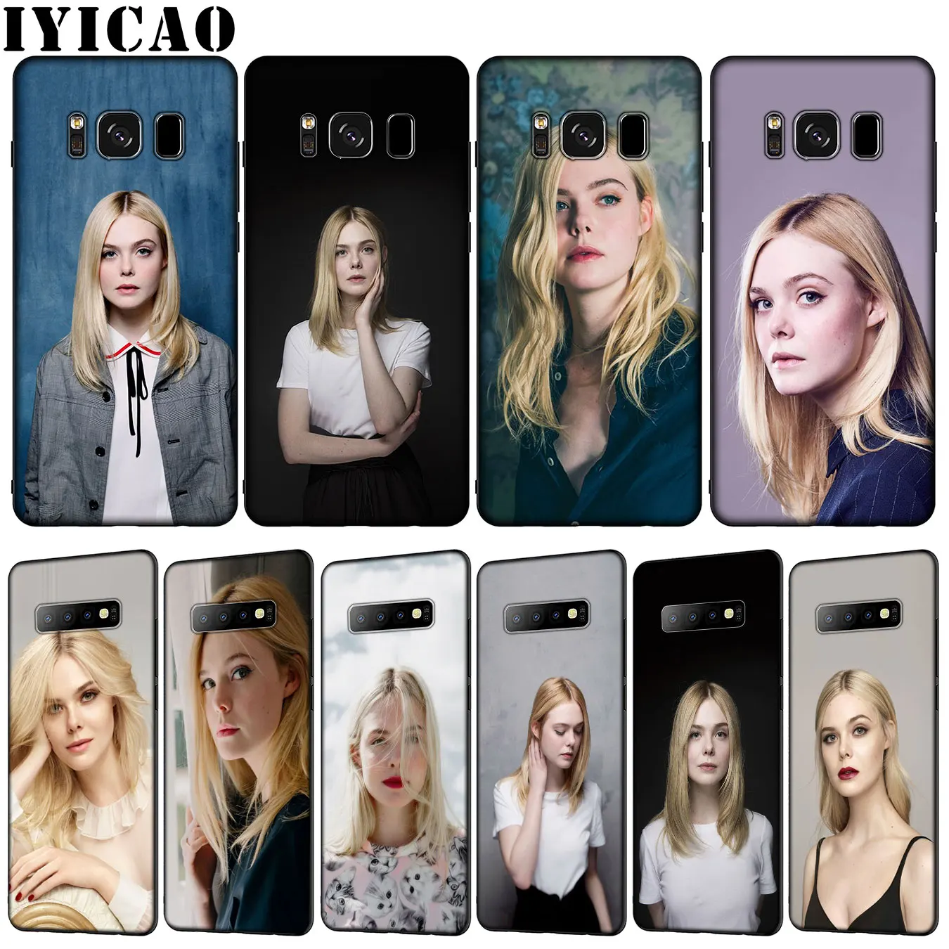 Мягкий силиконовый чехол из ТПУ для телефона IYICAO Elle Fanning Samsung Galaxy S20 Ultra S10 Lite S9 S8 Plus