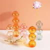 New Nordic Glass Vase Home Small Hydroponic Plant Glass Bottle Living Room Decor Dried Flower Decoration Transparent Flower Vase 4