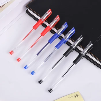 

12Pcs Gel Pen 0.5mm Carbon Pen Washable Handle Kawaii Pens Refill Rods for School pen Writing Tools Cute Stationery