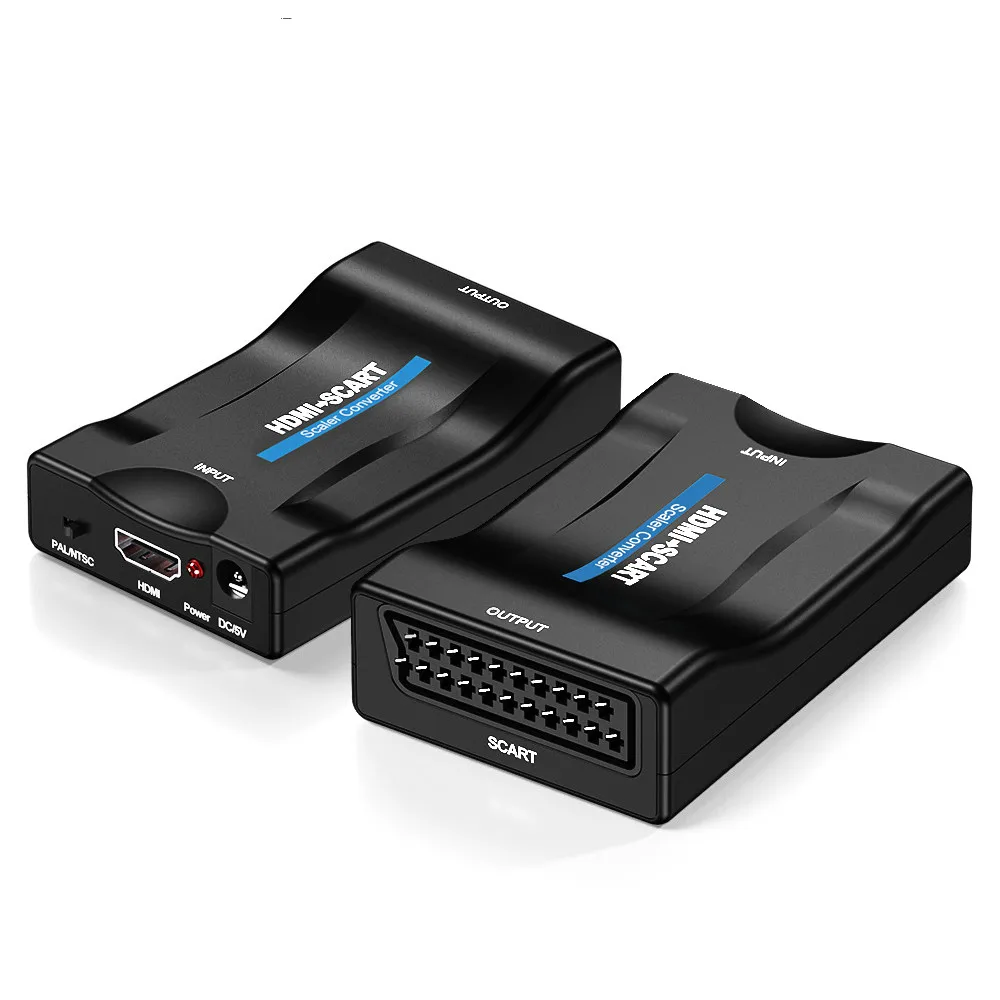 1080P HDMI к SCART Видео Аудио высококлассный конвертер SCART К HDMI AV адаптер сигнала HD приемник ТВ видео конвертер