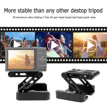 

Z9 Aluminum Alloy Tilt Head Multi-angle Folding Tripod Heads Solution Z Pan Tilt Compatible tripod track slider trolley