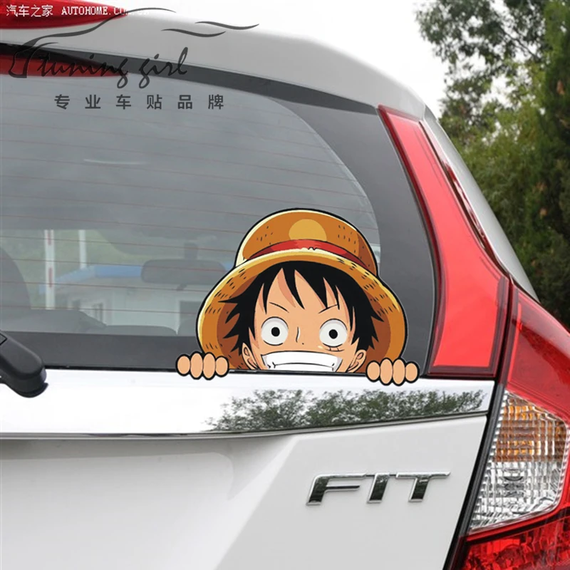 19CM*14CM Car Stickers ONE PIECE Pirates Luffy Chooper Cartoon Funny Creative Decoration For Windshield Auto Tuning Styling D30 |