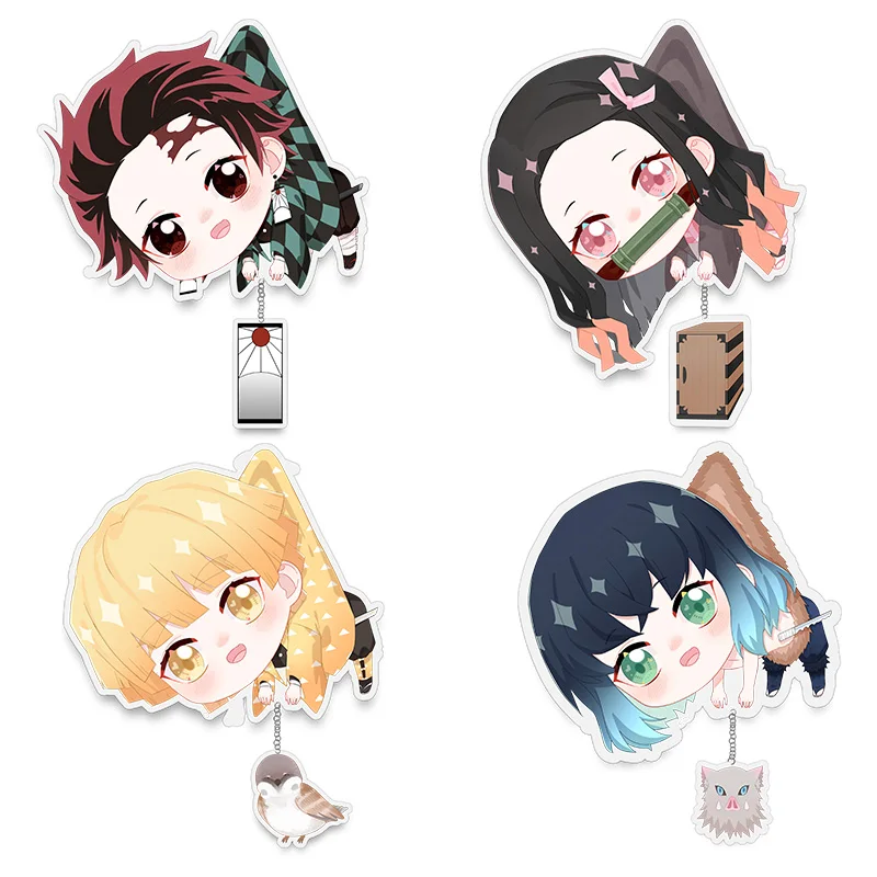 

Japanese Anime Demon Slayer Kimetsu no Yaiba Keychain Kawaii Cosplay Acrylic Figure Pendant Charms Hanging Keyring Ornament