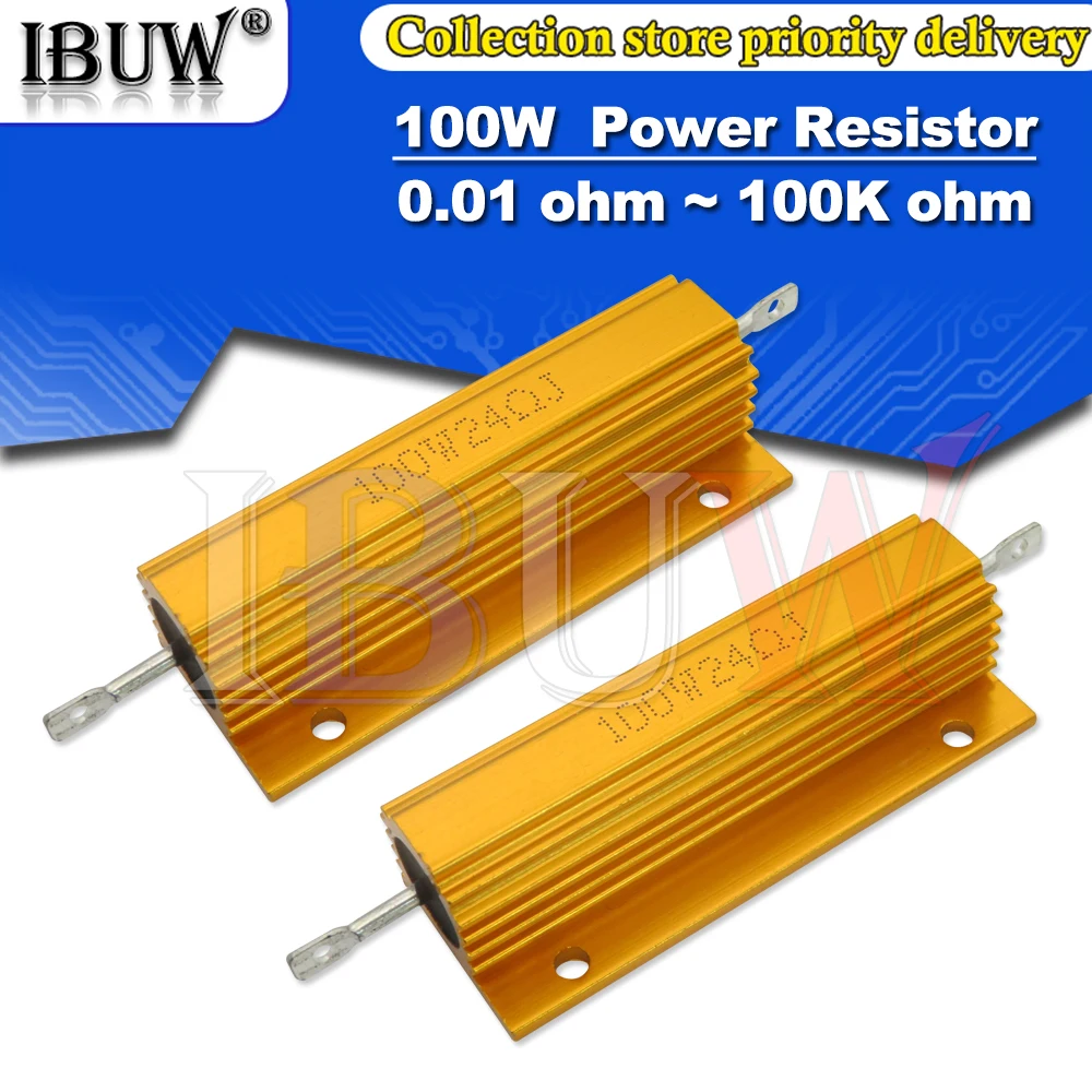 100W Aluminum Power Metal Shell Case Wirewound Resistor