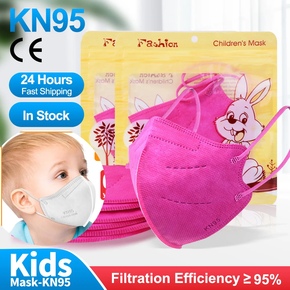 Mascarilla facial FFP2 para niños, máscara kn95 fp3, PM2.5, FFP2, de 10 a 100 Uds.