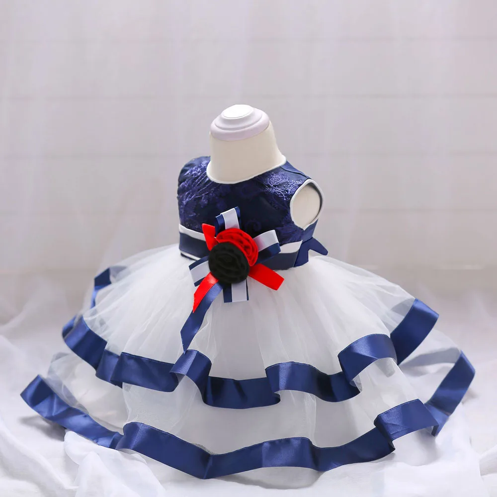 ano bebê menina aniversário vestido de batismo