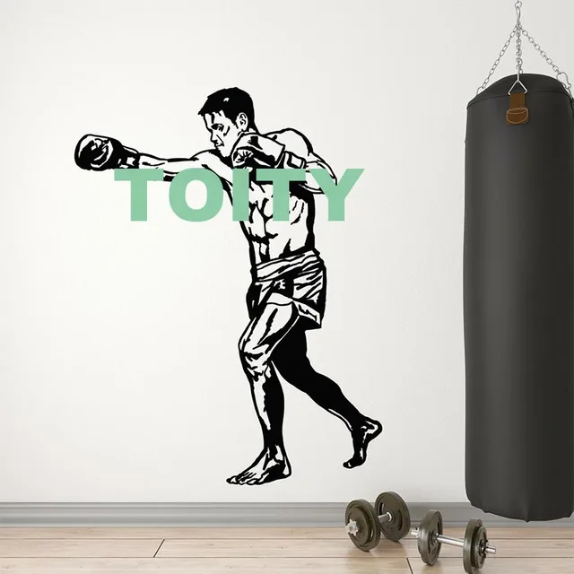 Fight Sport Martial Arts Wall Sticker Extreme Fighters Wrestling stickers  room decoration removeable vinyl decal PW394