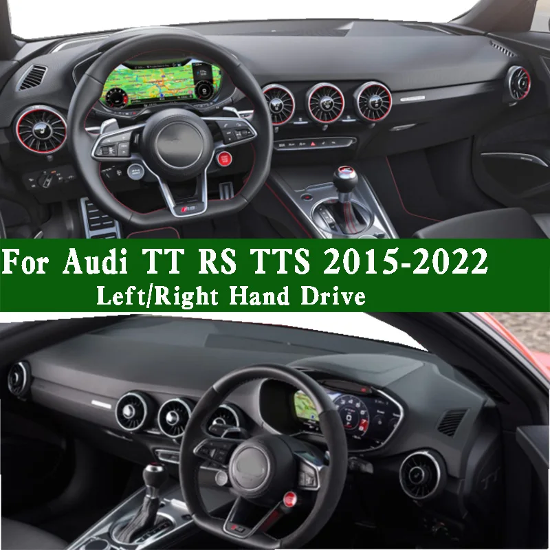 

For Audi TT TTS MK3 RS 4K 8K FV9 FV3 2015-2022 Dashmat Dashboard Cover Instrument Panel Protective Pad Dash Mat Carpet