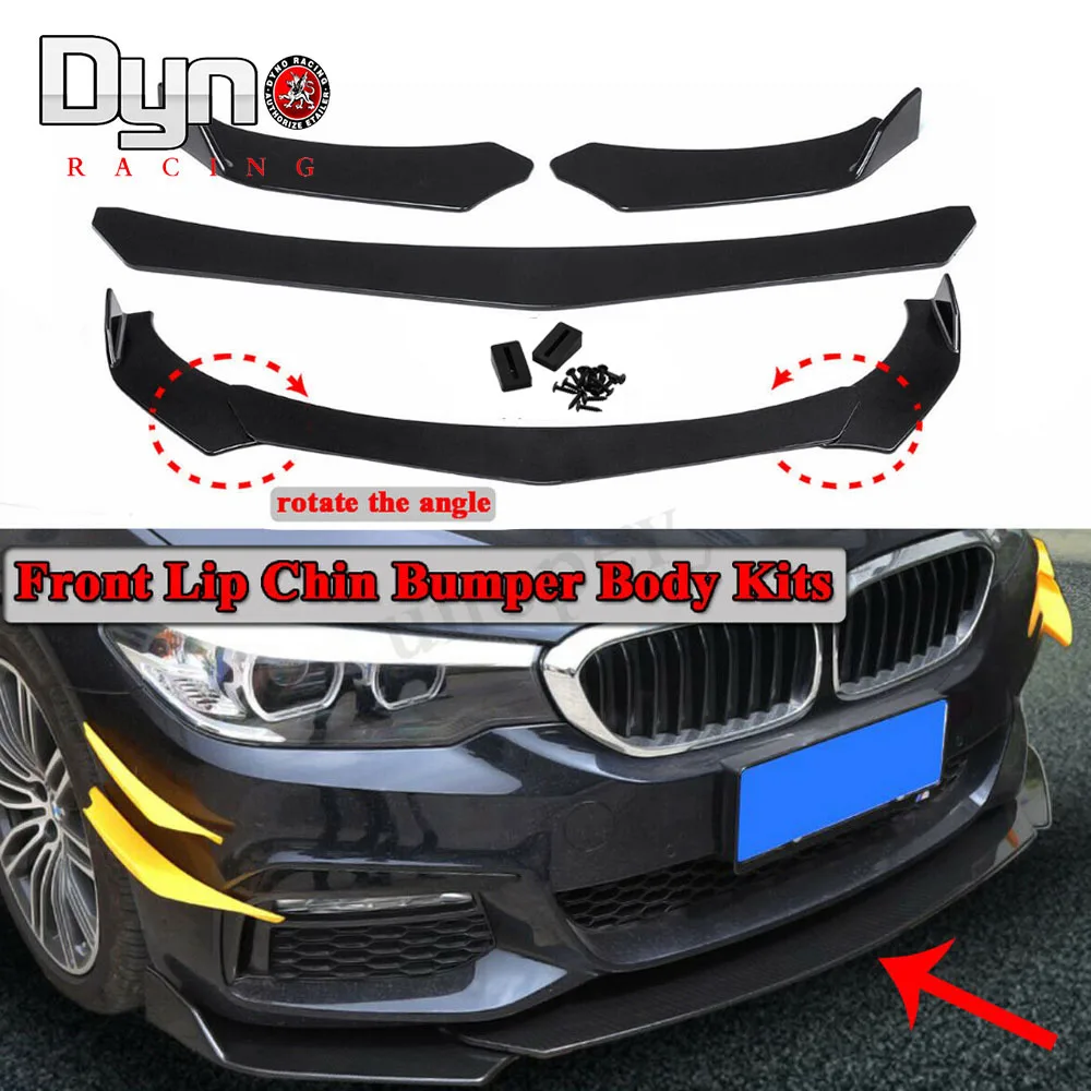 

Front Bumper Lip Chin Body Kit Spoiler Bumper Splitter Diffuser 3 Piece Universal For Subaru Nissan BMW Volvo Honda Mercedes