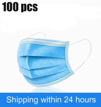 

100/50 pcs Disposable Masks 3-layer Non-Woven Masks Anti Dust Mouth Face Mask Soft Protective Mask filter safe Breathable mask