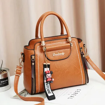 

2019 new women's handbags atmospheric fashion wild retro new shoulder bag Messenger PU leather big bag women leather handbags