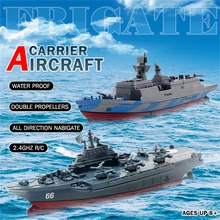 High Speed Remote Control Frigae Boat RC Battleship Aircrat Carrier Military Simulation Army Yacht Built-in Battery Water  toys
