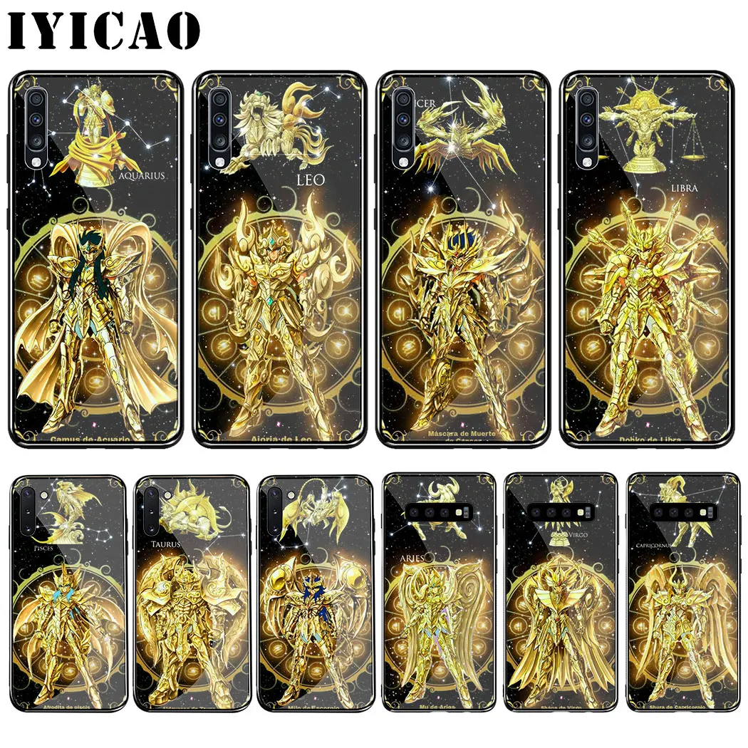 Чехол из закаленного стекла L53 Saint Seiya для Samsung Galaxy A70 A60 A50 A40 A30 A20 A10 S8 S9 S10 Note 8 9 10